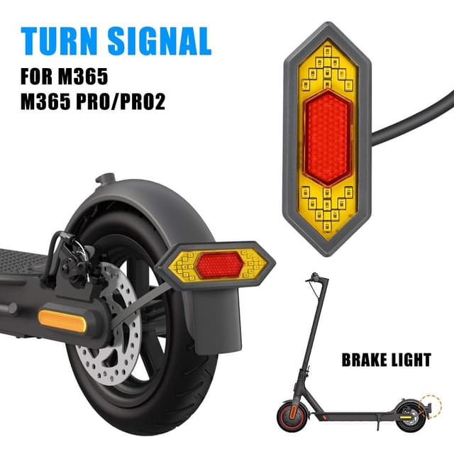 Til Xiaomi M365 Baglygte Blinklys LED Scooter Baglygte