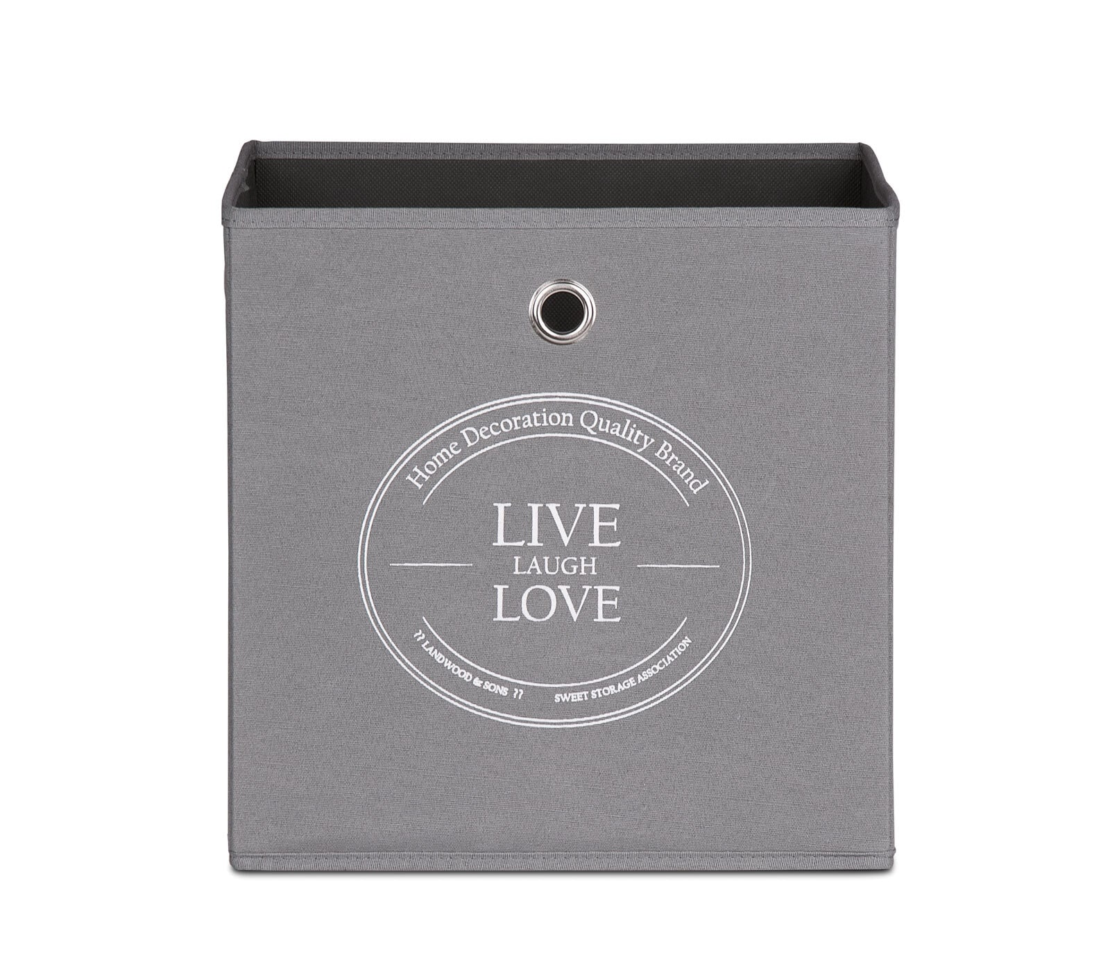 Faltbox LIVE LAUGH LOVE Anthrazit 32 x 32 x 32 cm