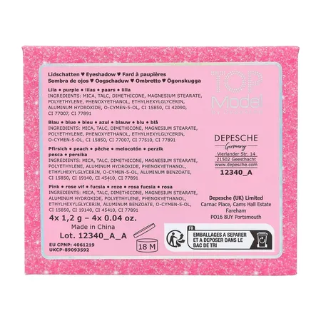 Depesche TOPModel Lidschatten BEAUTY and ME, 1 Stück, 2-fach sortiert