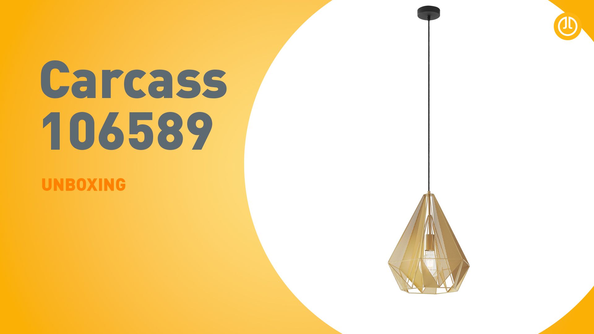 Industriële hanglamp goud met mesh - Carcass