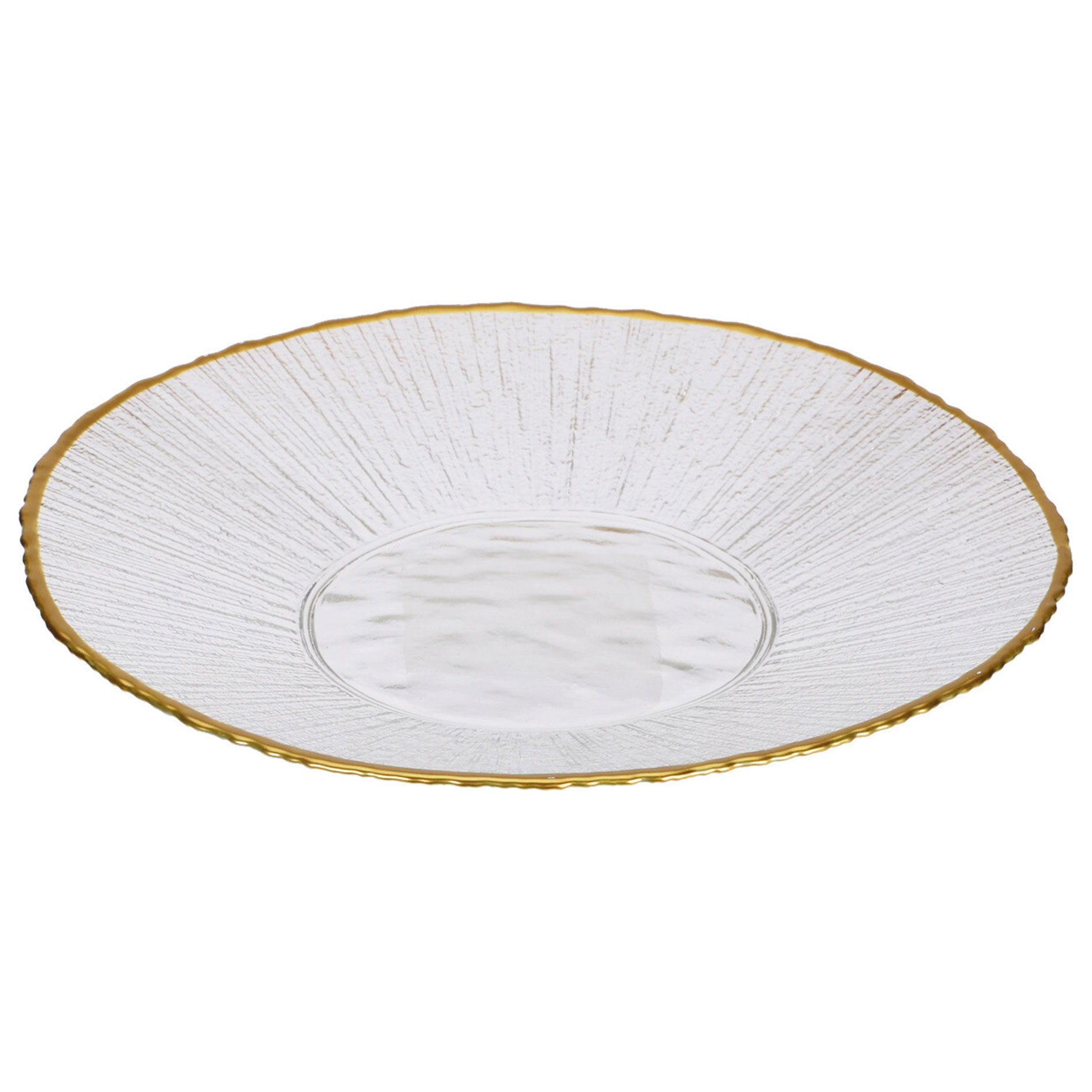 Glasteller - transparent-Gold - Ø 21 cm