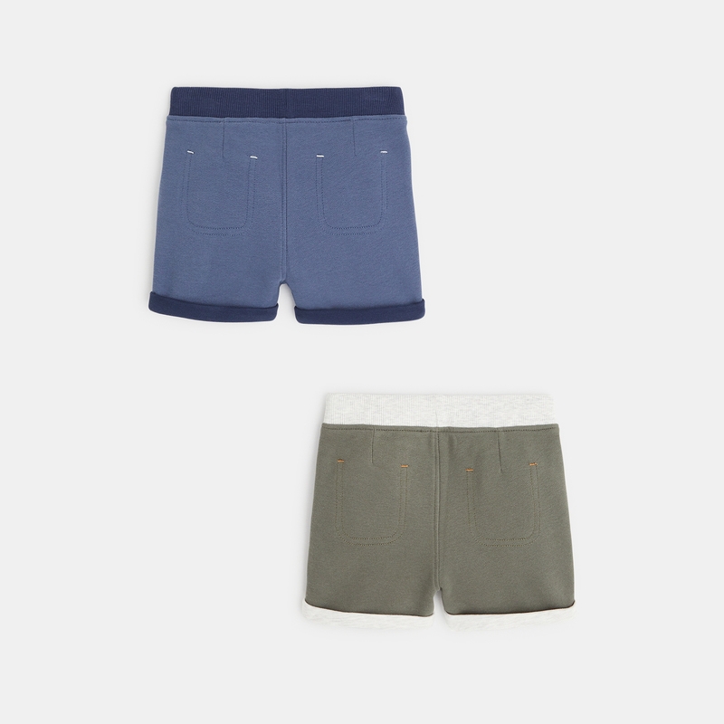 Short en molleton (lot de 2) bleu bébé garçon