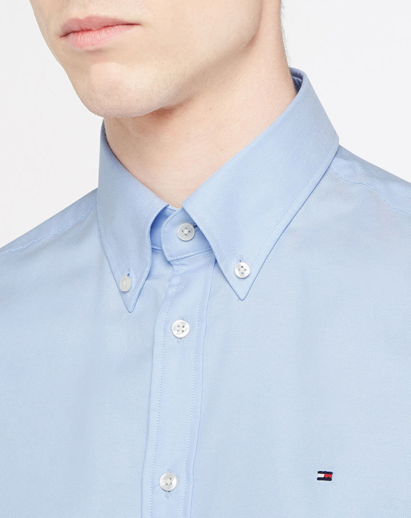 Tommy Hilfiger Chemise Slim Dobby bleu ciel