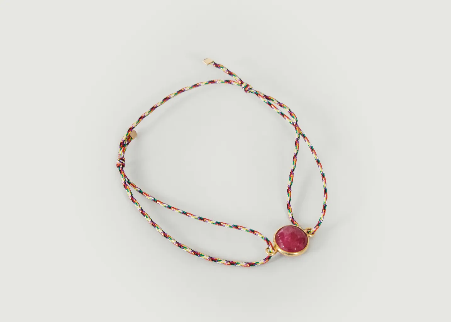 Bracelet en tissu avec rubis Ipa Wildstone Paris