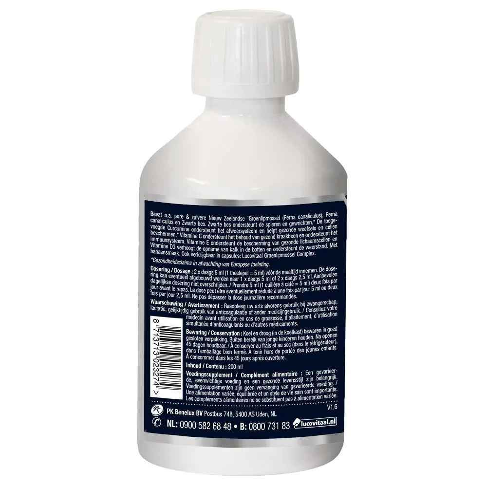 Groenlipmossel Vloeibaar 200 ml