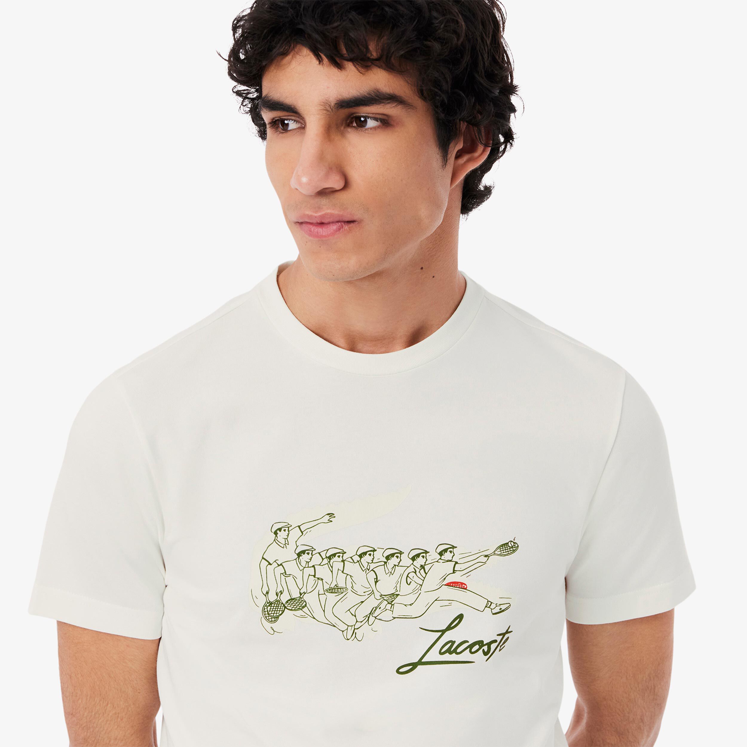 Lacoste T-shirt Hommes - Crème