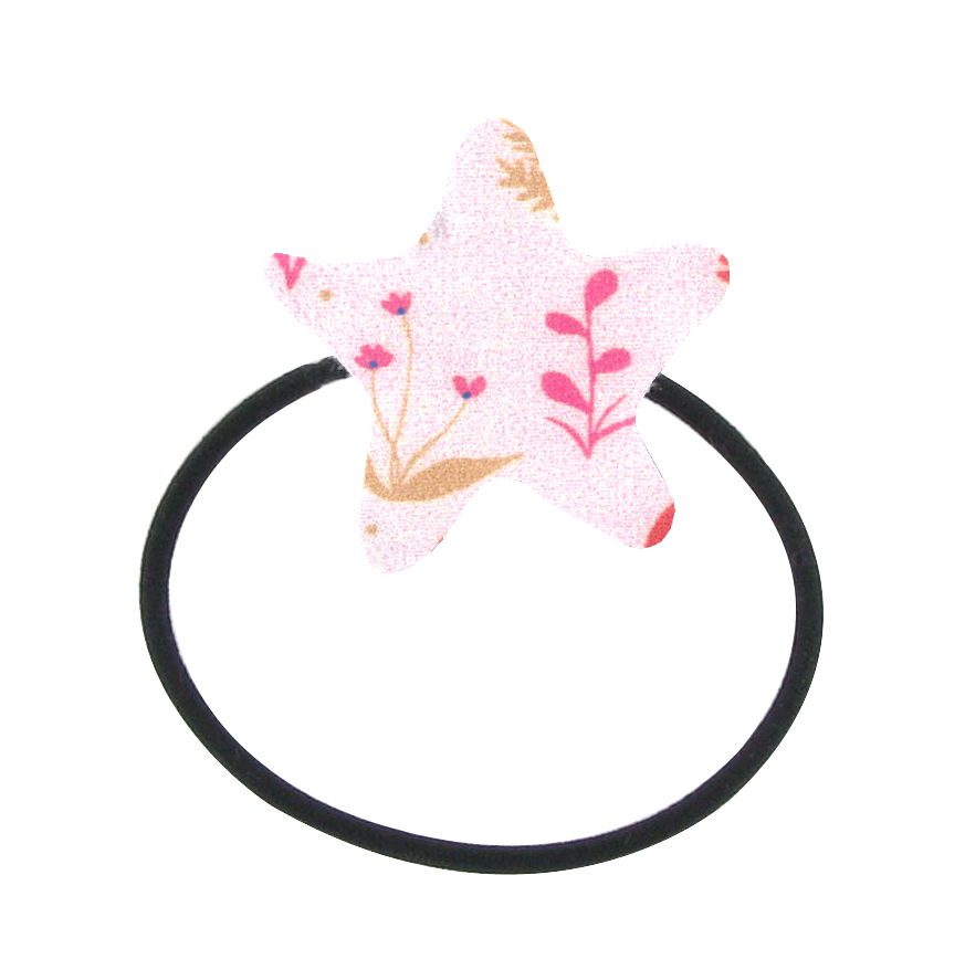 Elastique Cheveux Étoile Herbier Rose