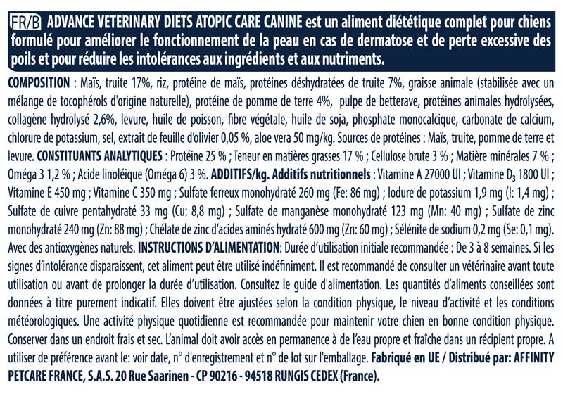 Advance Veterinary Diets Atopic truite