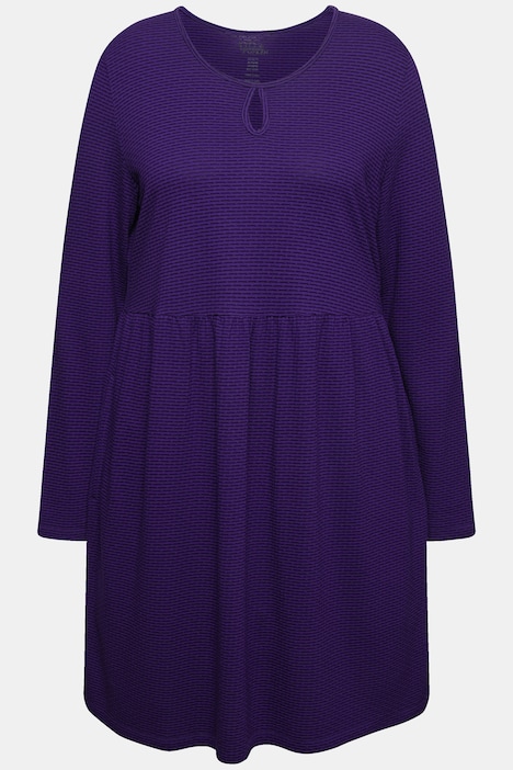 Longshirt, Jacquard, A-Linie, Rundhals, Langarm