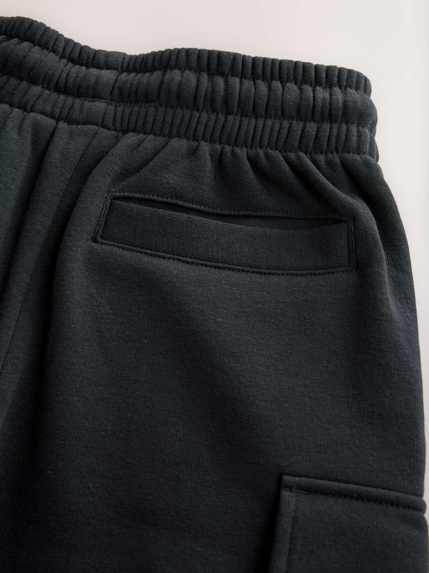 Zwart - Cargo jersey short (3-16 jr)