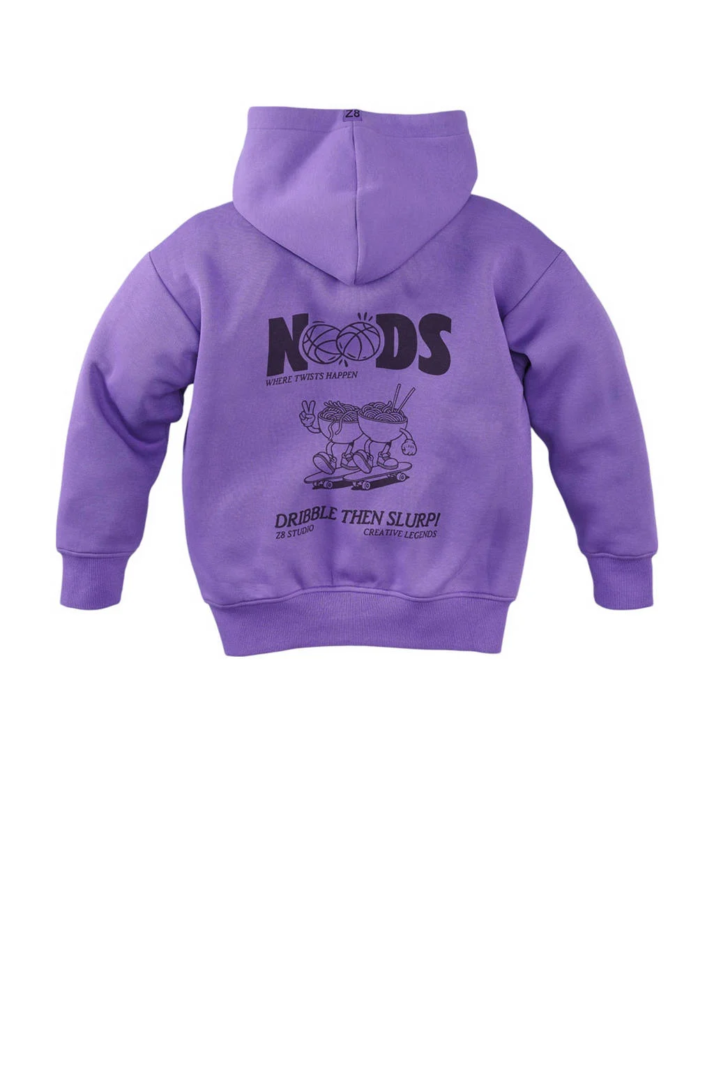 Z8 kids hoodie Jace met backprint paars
