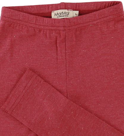 MarMar X-Mas Leggings - Lisa - Rot m. Goldglitzer