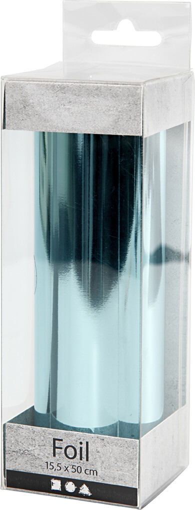 Folie Uden Klæb - B 15,5 CM - Tykkelse 0,02 MM - Lyseblå - 50 CM