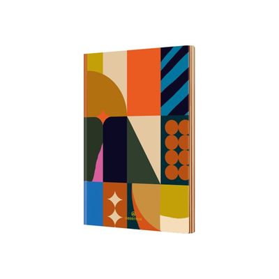 Oberthur Malaga - Carnet de notes souple - A5 - ligné - 200 pages - géométrique