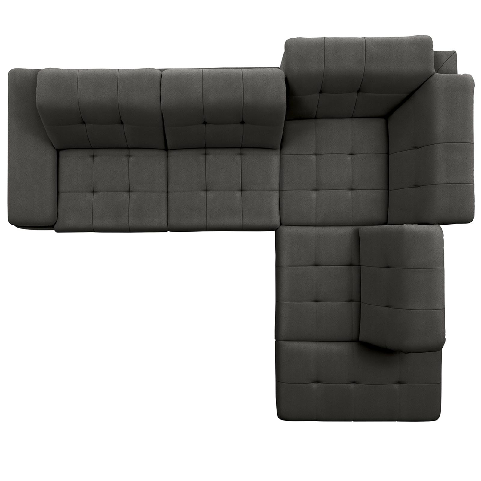 polsterpower Ecksofa - Holiday steel - Basismodell - Ottomane rechts