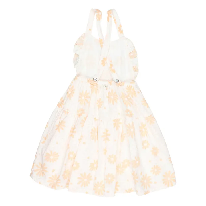 Búho Robe Daisy Gaze de Coton | Blanc