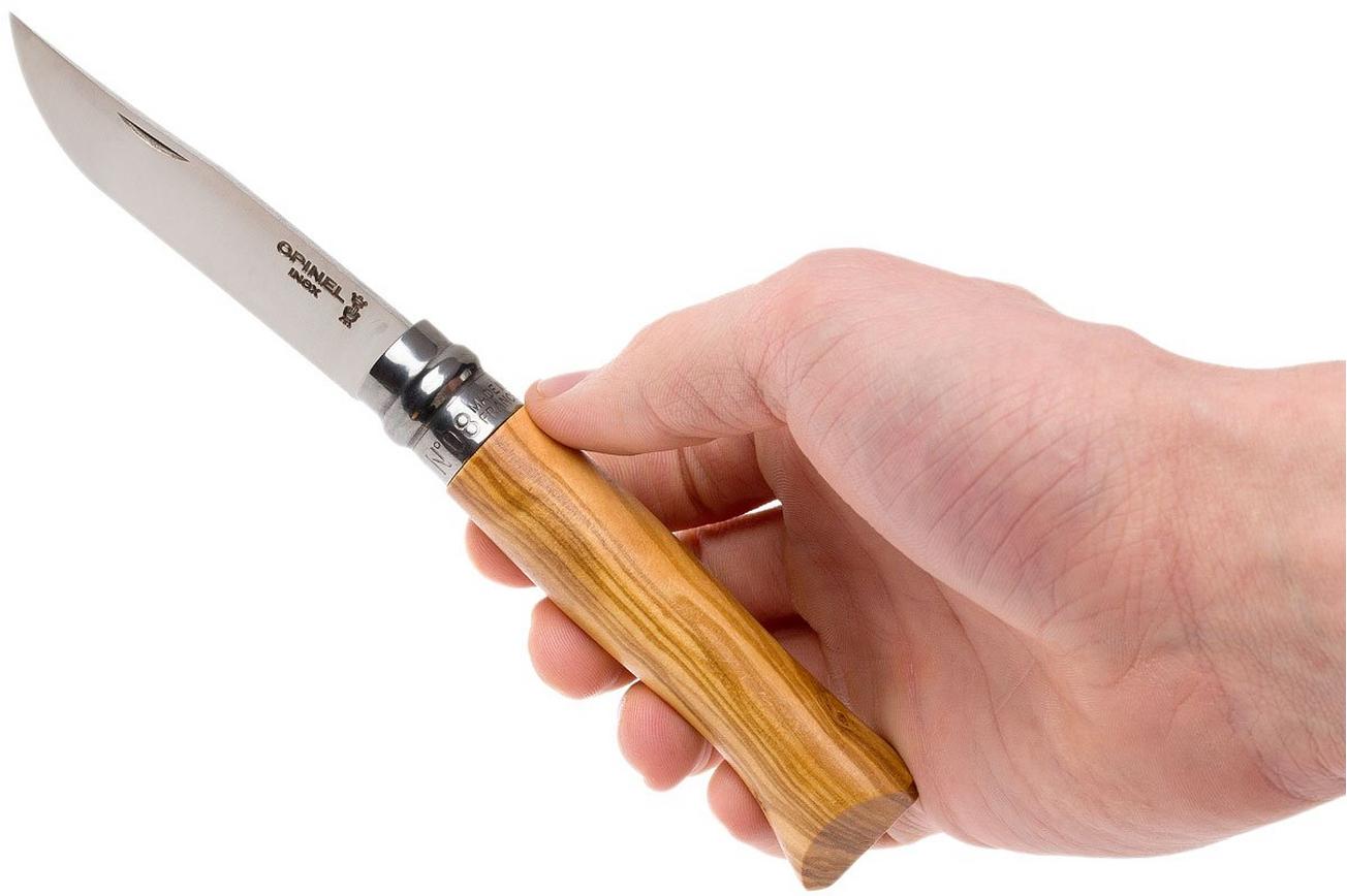 Opinel zakmes No. 8 Luxury Range, RVS, olijfhout