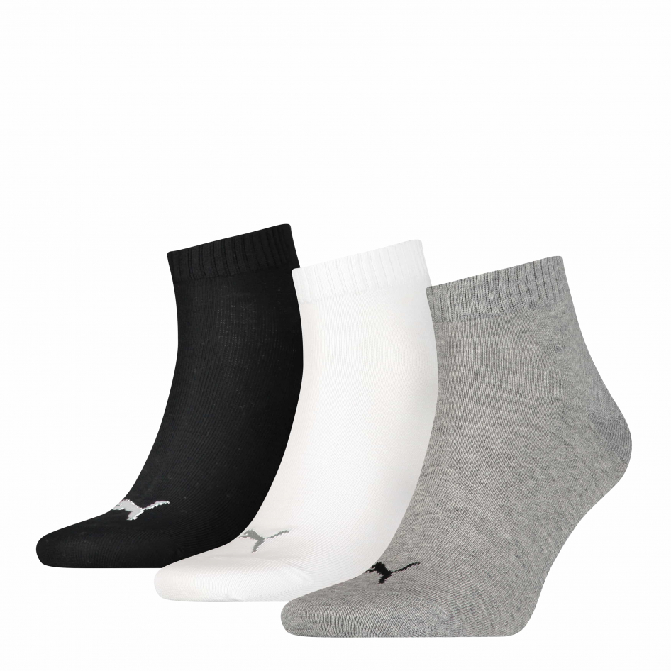 Puma UNISEX QUARTER PLAIN 3P Socken in Mehrfarbig