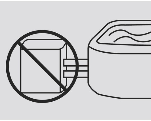 Opblaasbare hottub SQUARE NAVY Plug & Play voor maximaal 4 personen met filtersysteem, desinfectietechnologie, hottub-blazer, automatische uitschakel-/stand-byfunctie en timerfunctie, blauw