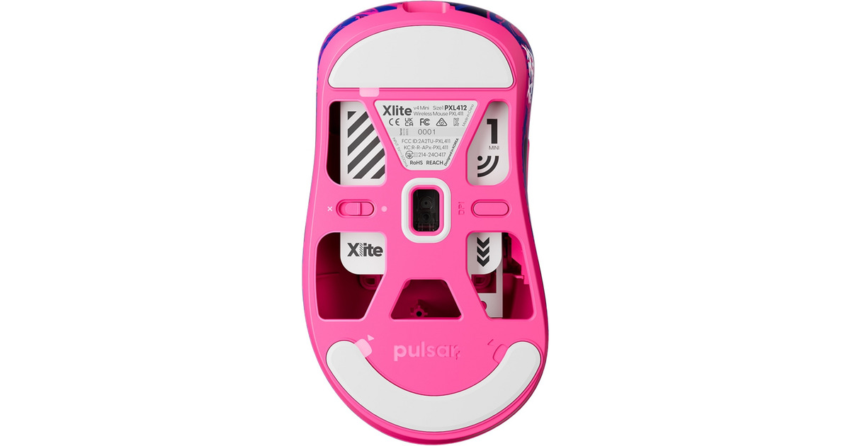 PulsarXlite v4 Mini Wireless Gaming Mouse - PRX Edition  (Lila, 32000 DPI, 8000 Hz)