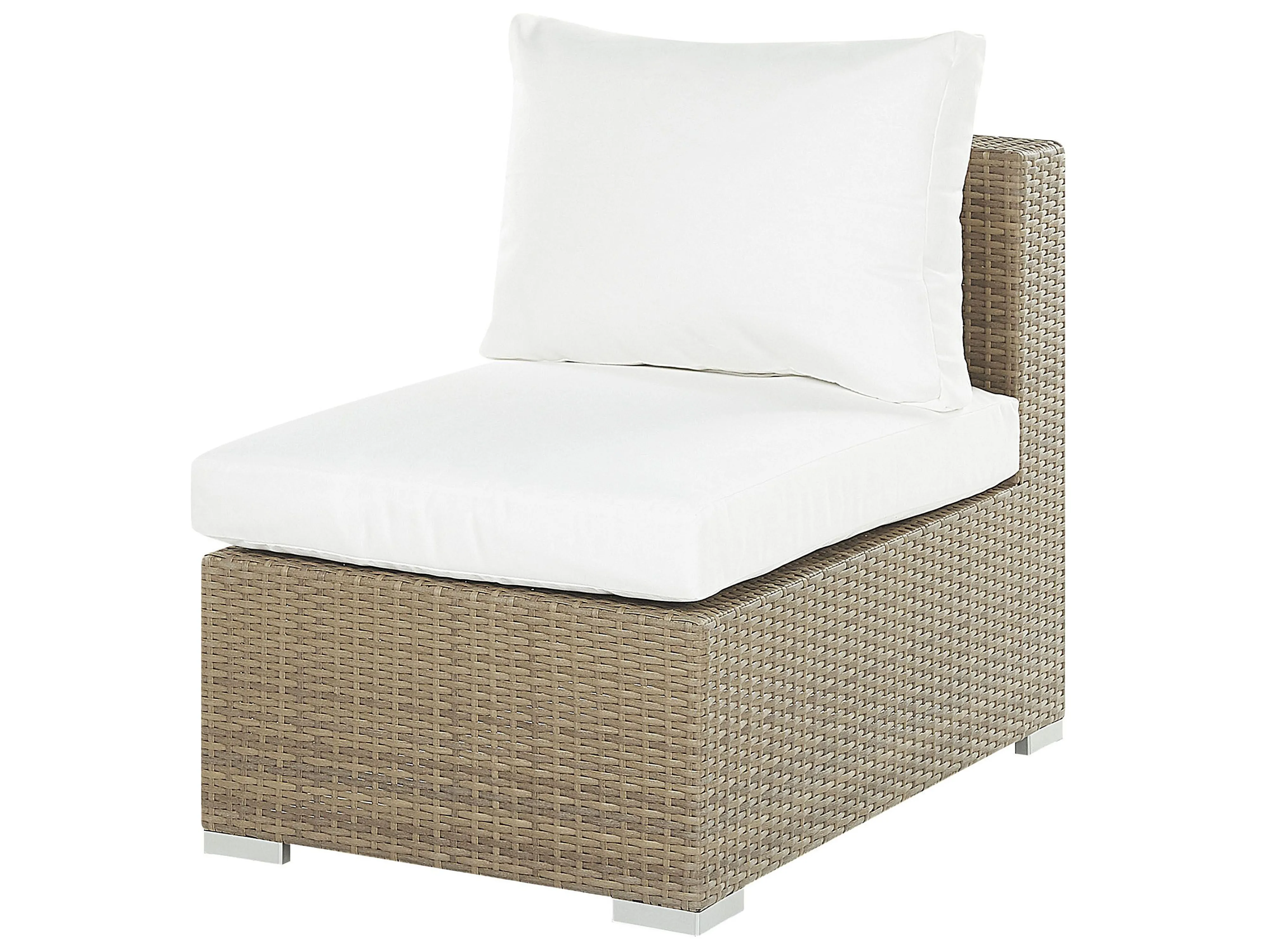 Loungeset met tafel 8-zits MAESTRO modulair PE rotan Lichtbruin