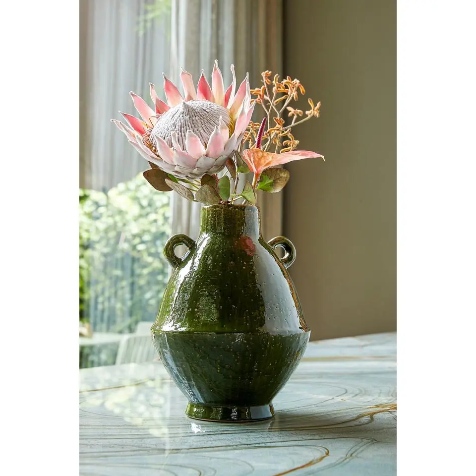 Mica Decorations Elena Vaas - H34 x Ø26 cm - Keramiek - Groen