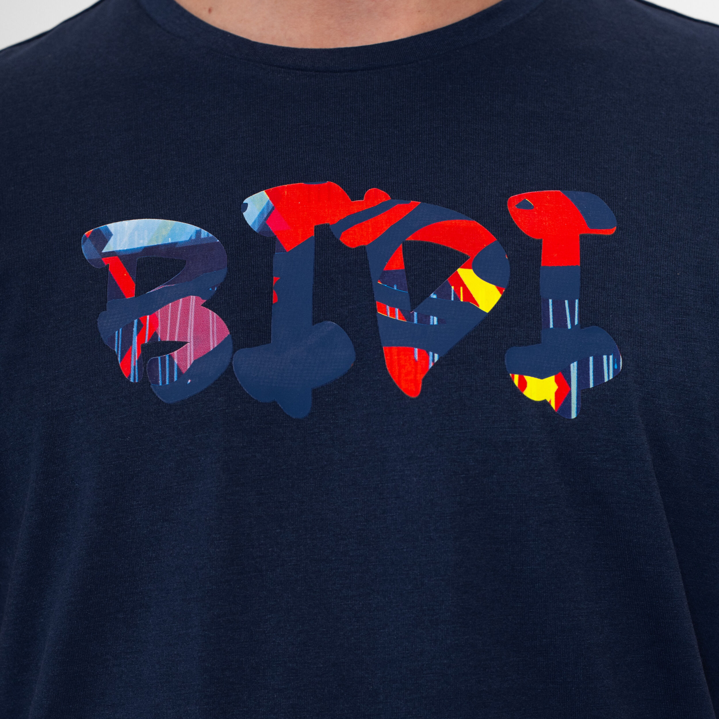 BIDI BADU Wild Arts Chill T-shirt Hommes - Bleu Foncé , Multicouleur