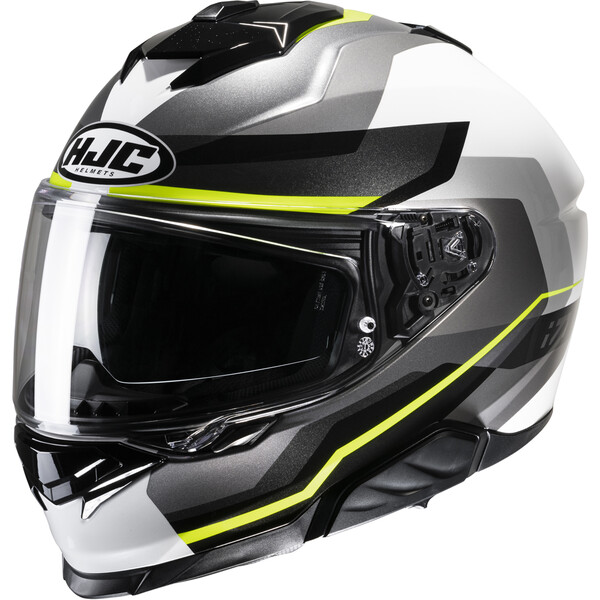 HJC - Casque i71 Nior MC3H / Blanc / Gris / Noir / Jaune fluo