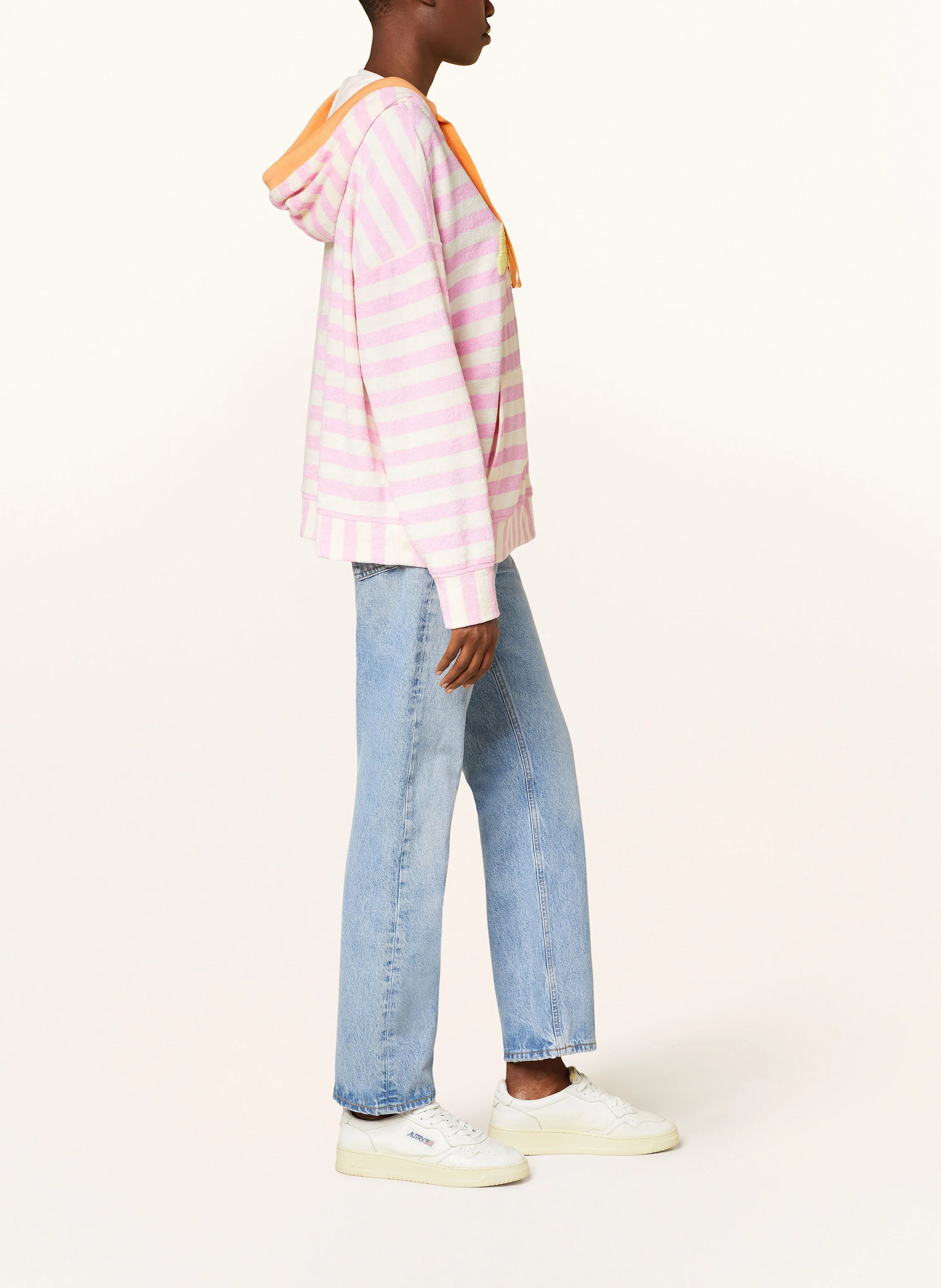 yippie hippie Oversized-Hoodie aus Frottee