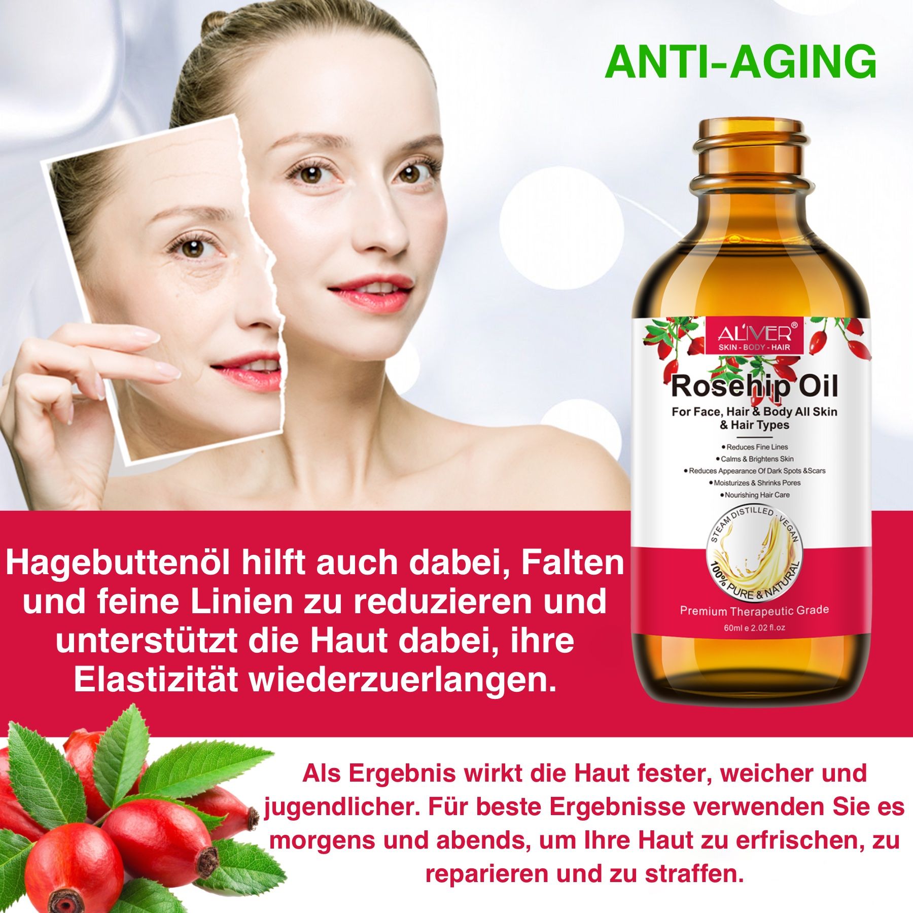 ALIVER Hagebutten Haaröl