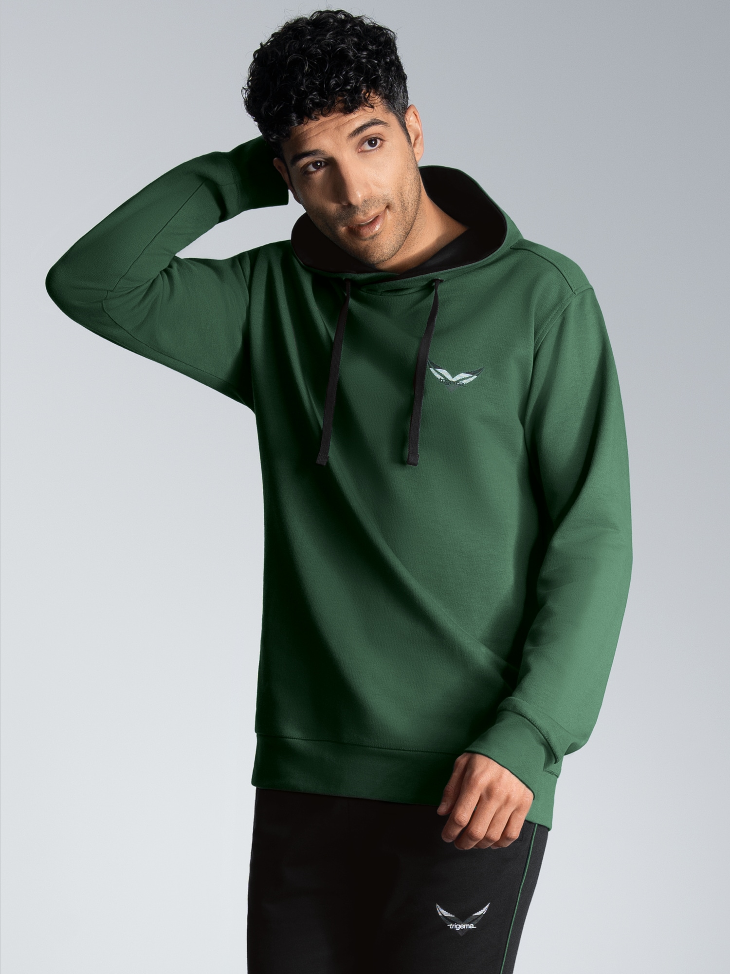 Sweatshirt mit kontrastfarbigen Details Efeu