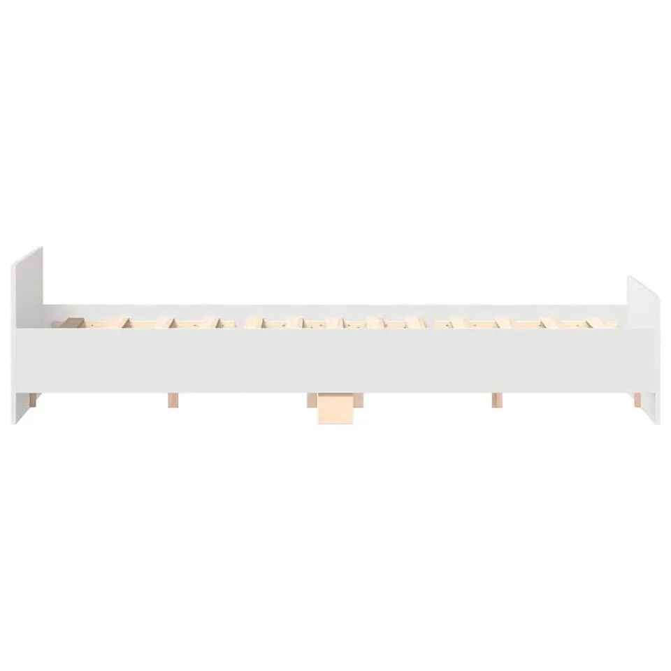vidaXL - Bed frame met hoofd- en voeteneinde - Wit - 160x200 cm