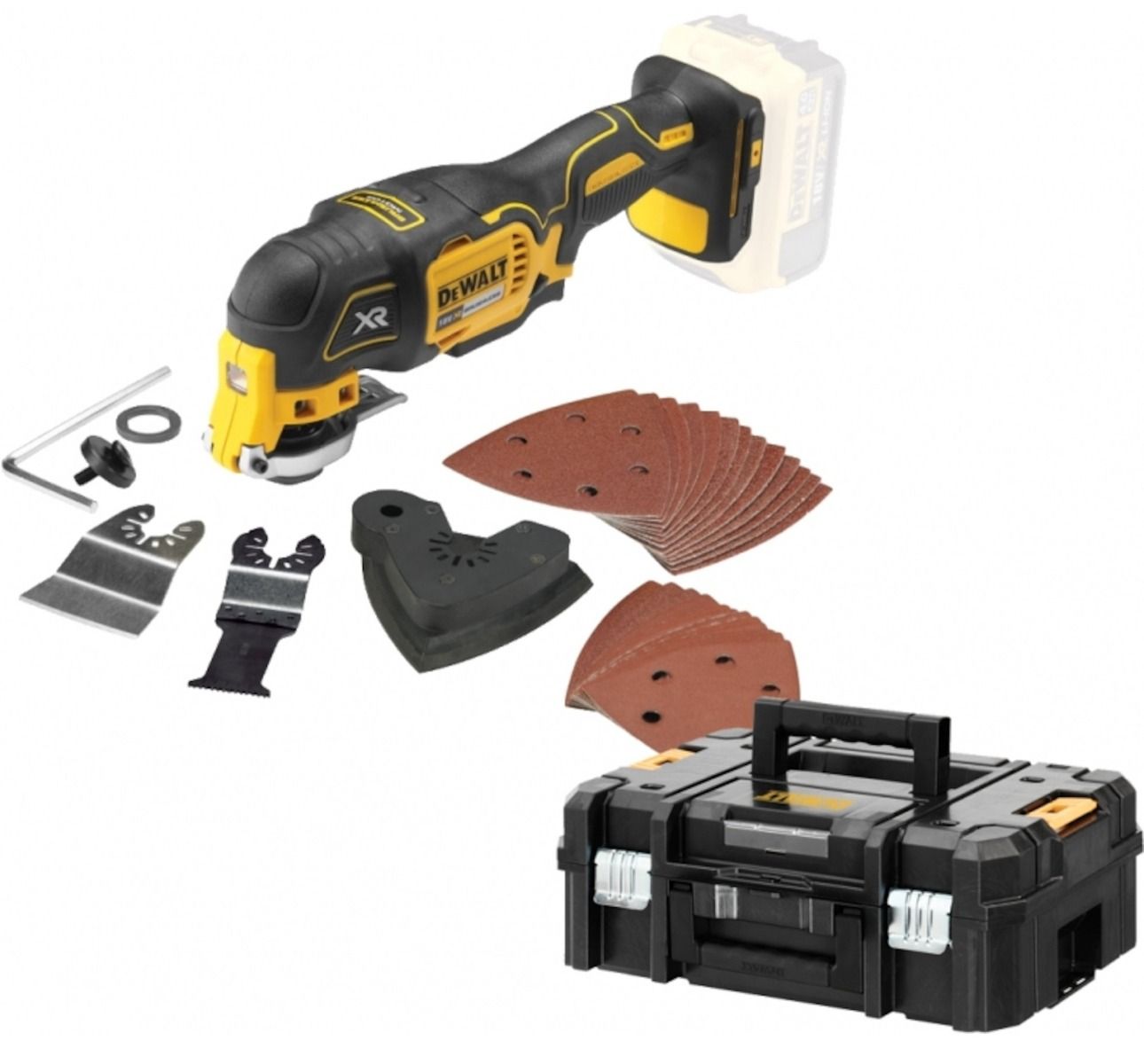 DeWALT DCS355NT 18V Li-ion accu multitool body incl. 35-delige accessoireset in TSTAK - koolborstelloos