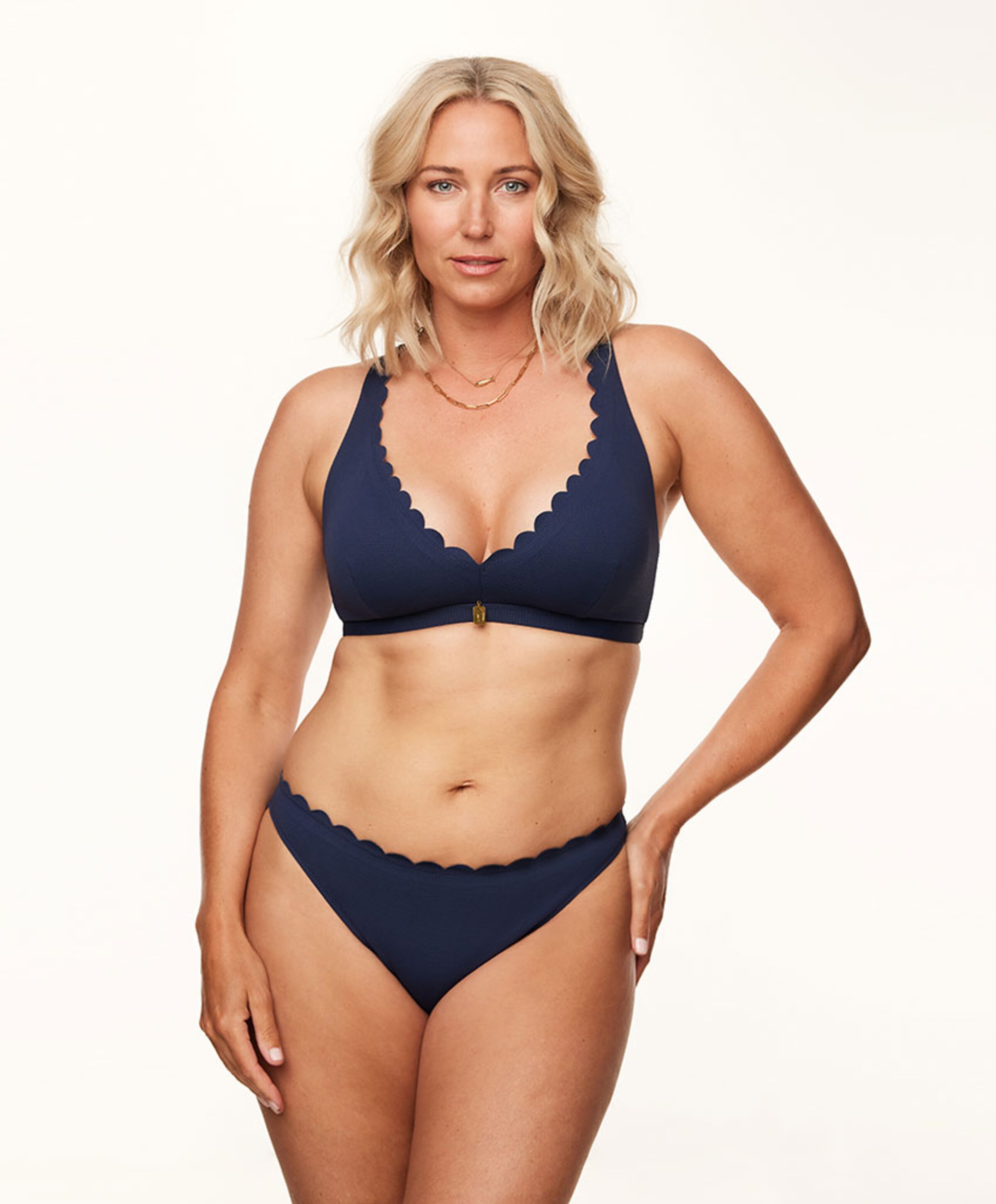Annadiva Dames bikinitop blauw