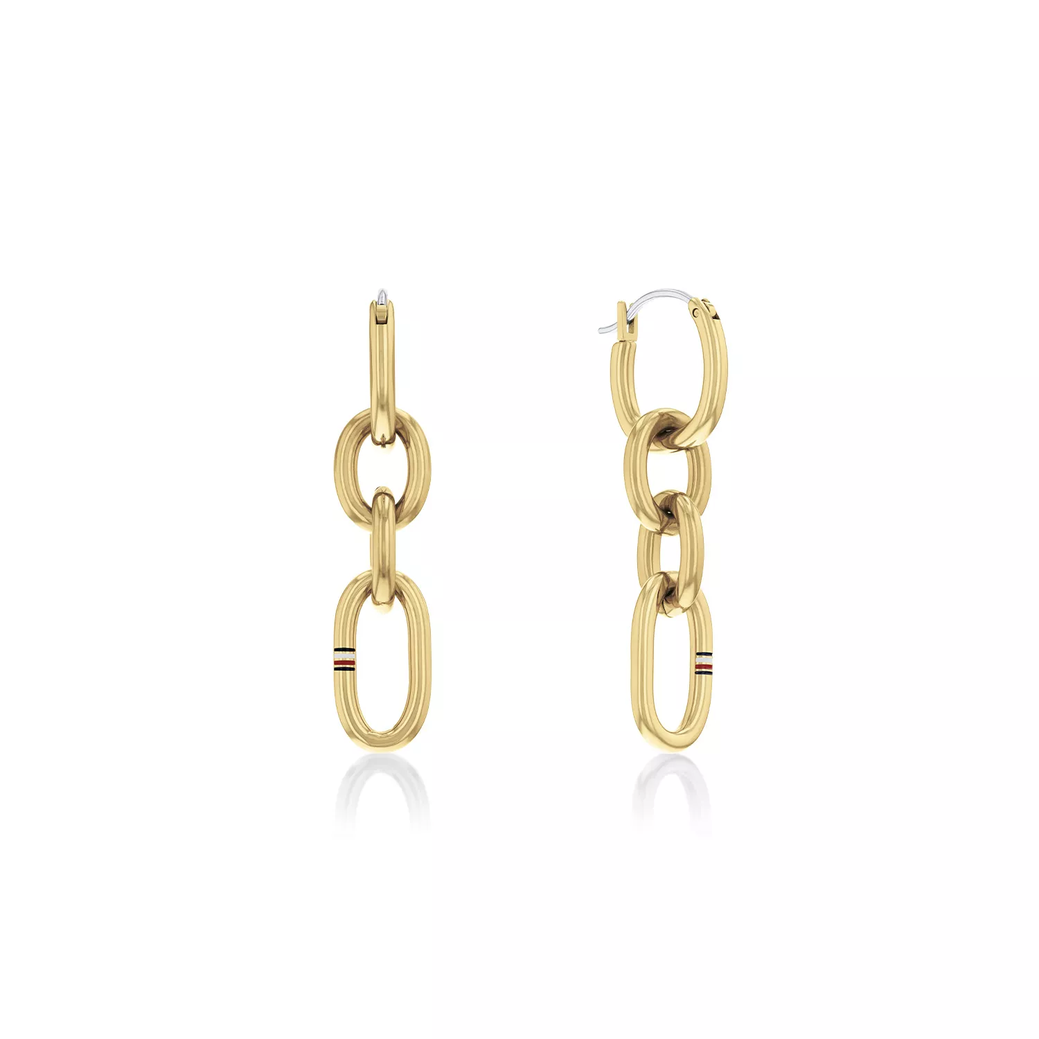 Tommy Hilfiger Contrast Link Chain Øreringe Rustfrit Stål 2780786