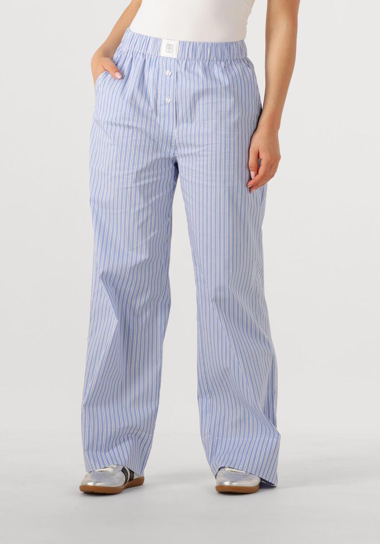 lichtblauwe second female wijde broek tenby trousers