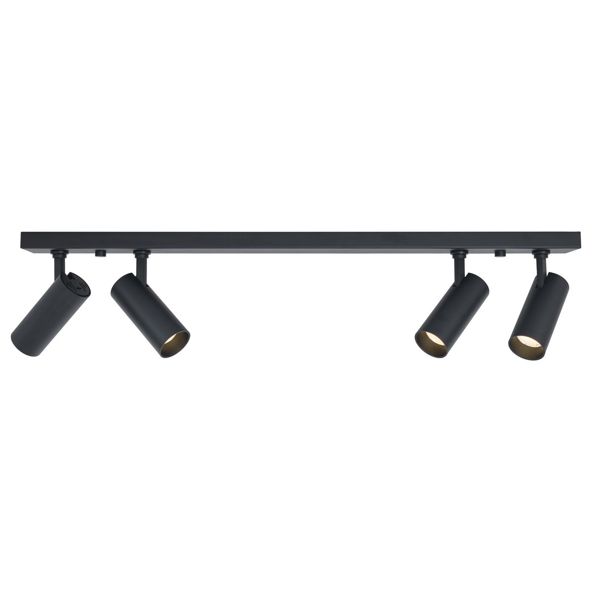 Moderne plafondlamp zwart incl. LED dimbaar 4-lichts - Tate
