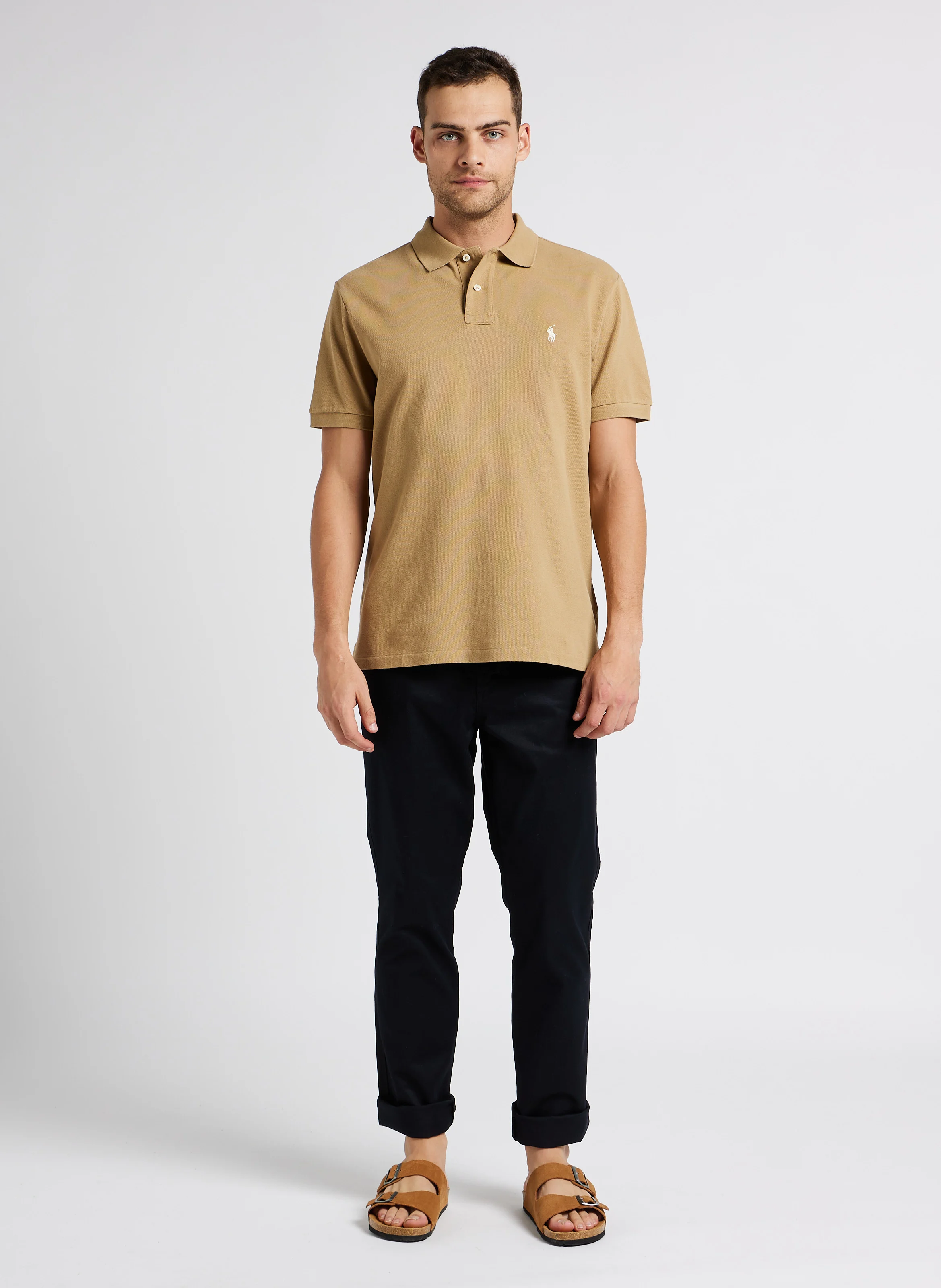 Pantalon chino slim-fit en coton stretch | Noir