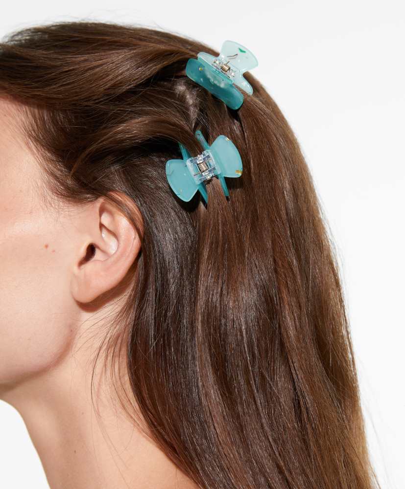 2 mini presilhas de cabelo