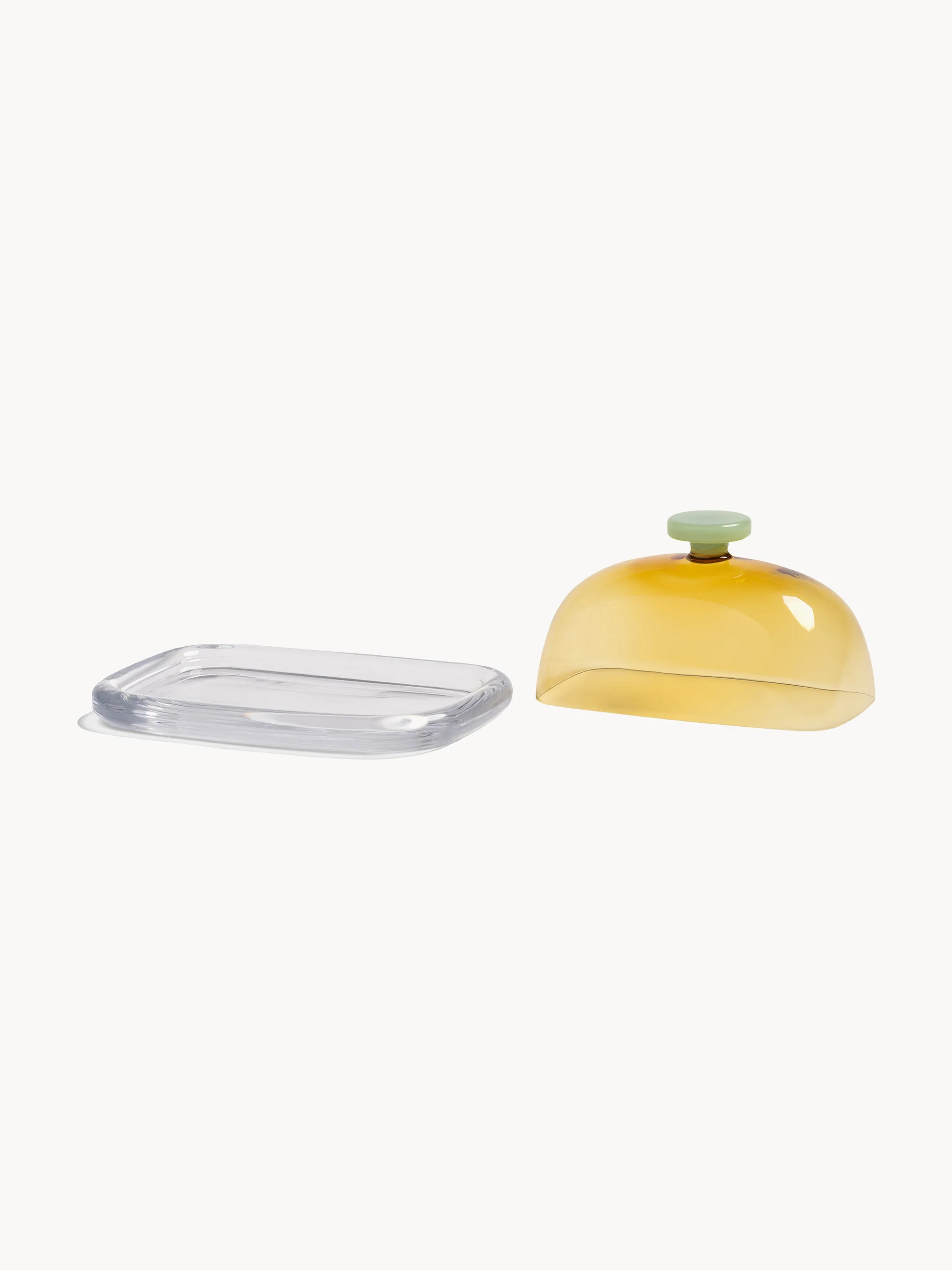 Handgemaakte botervloot Cantine van borosilicaatglas