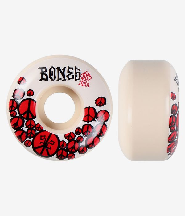 Bones STF Peace V1 Rollen (white red) 52mm 103A 4er Pack