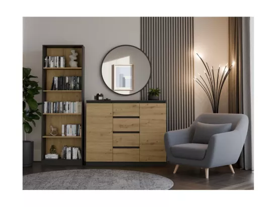 Commode Malwa 2D4S/120 ANTHRACITE ARTISAN