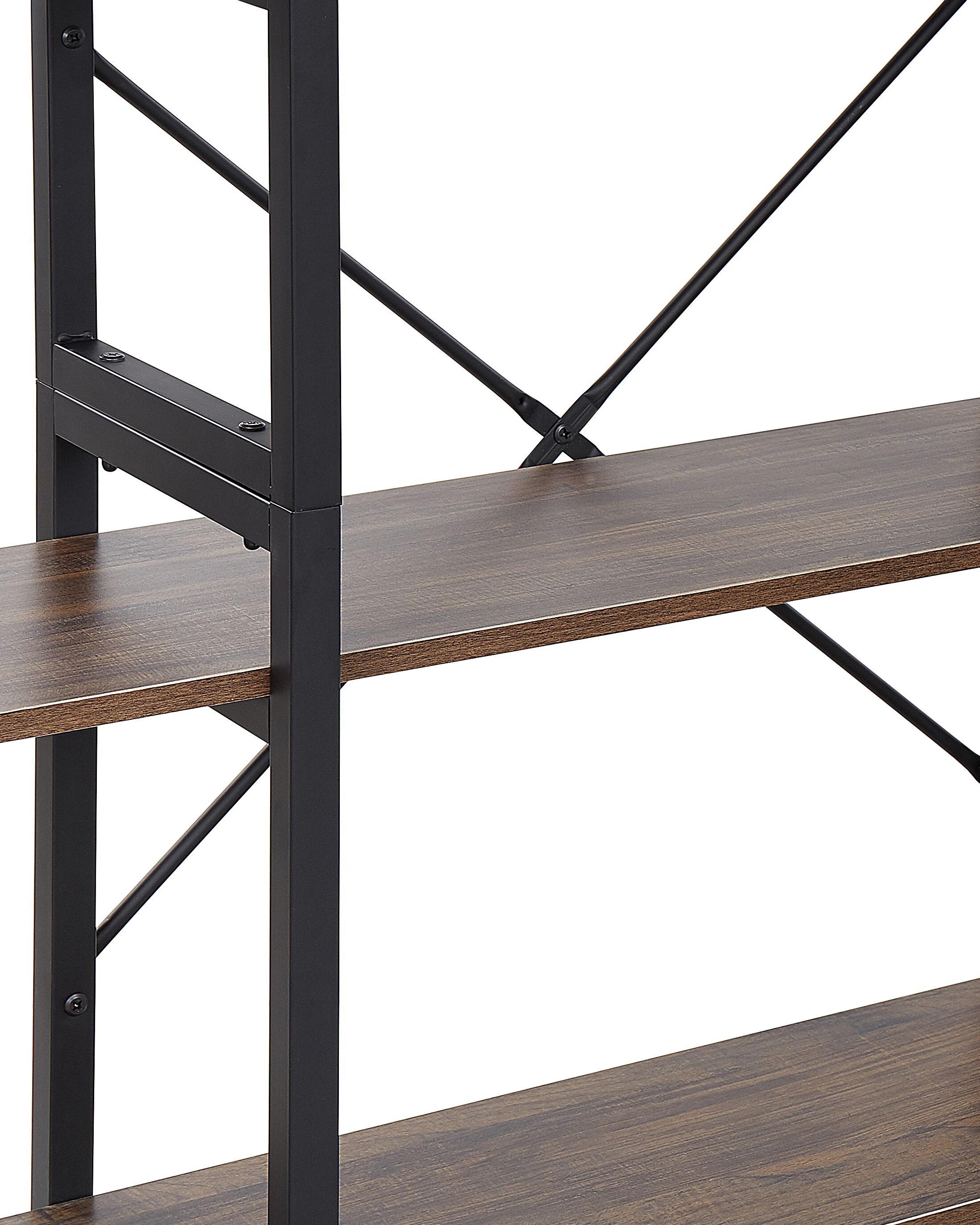 Opbergkast met 4 planken DARBY 140 cm Donkerbruin