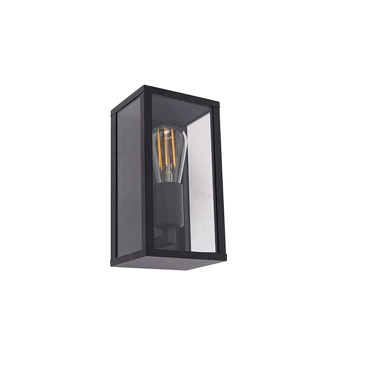 Set van 2 Industriële wandlampen zwart 26 cm IP44  - Charlois