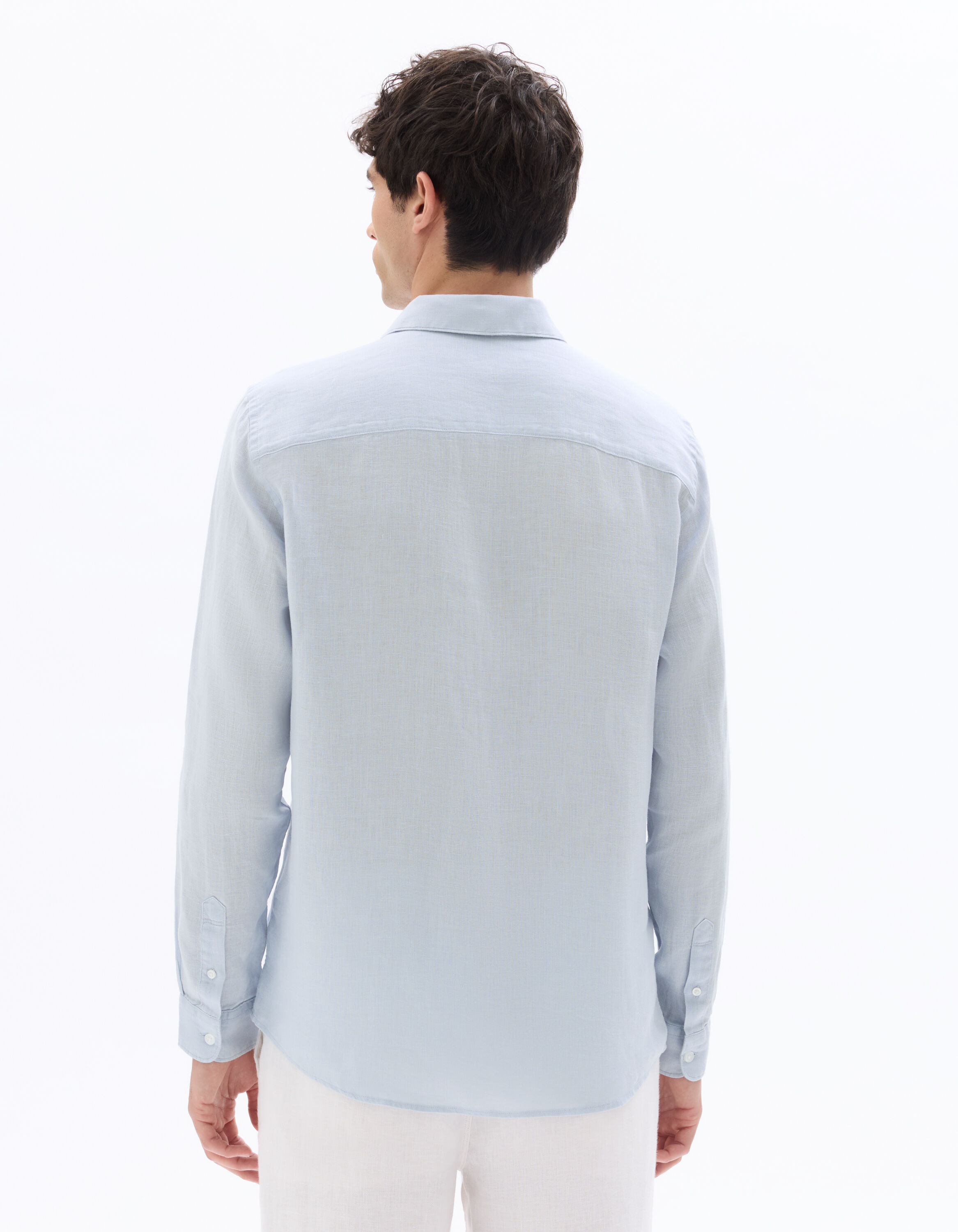 Chemise regular 100% lin - bleu clair