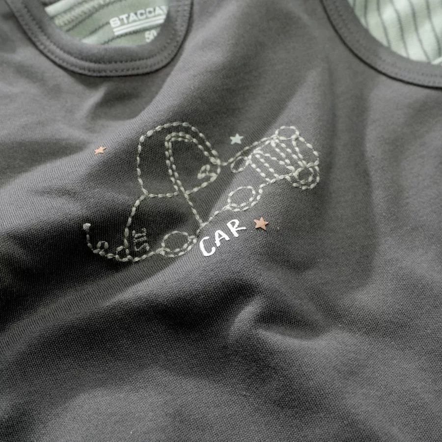 Staccato Strampler+Shirt soft anthrazit