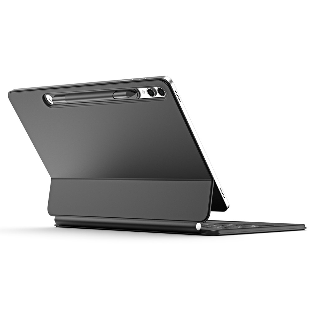 Samsung Galaxy Tab S10  Plus Leder Tasche Magnetische Bluetooth Tastatur   S-Pen Halterung (QWERTY) - Schwarz