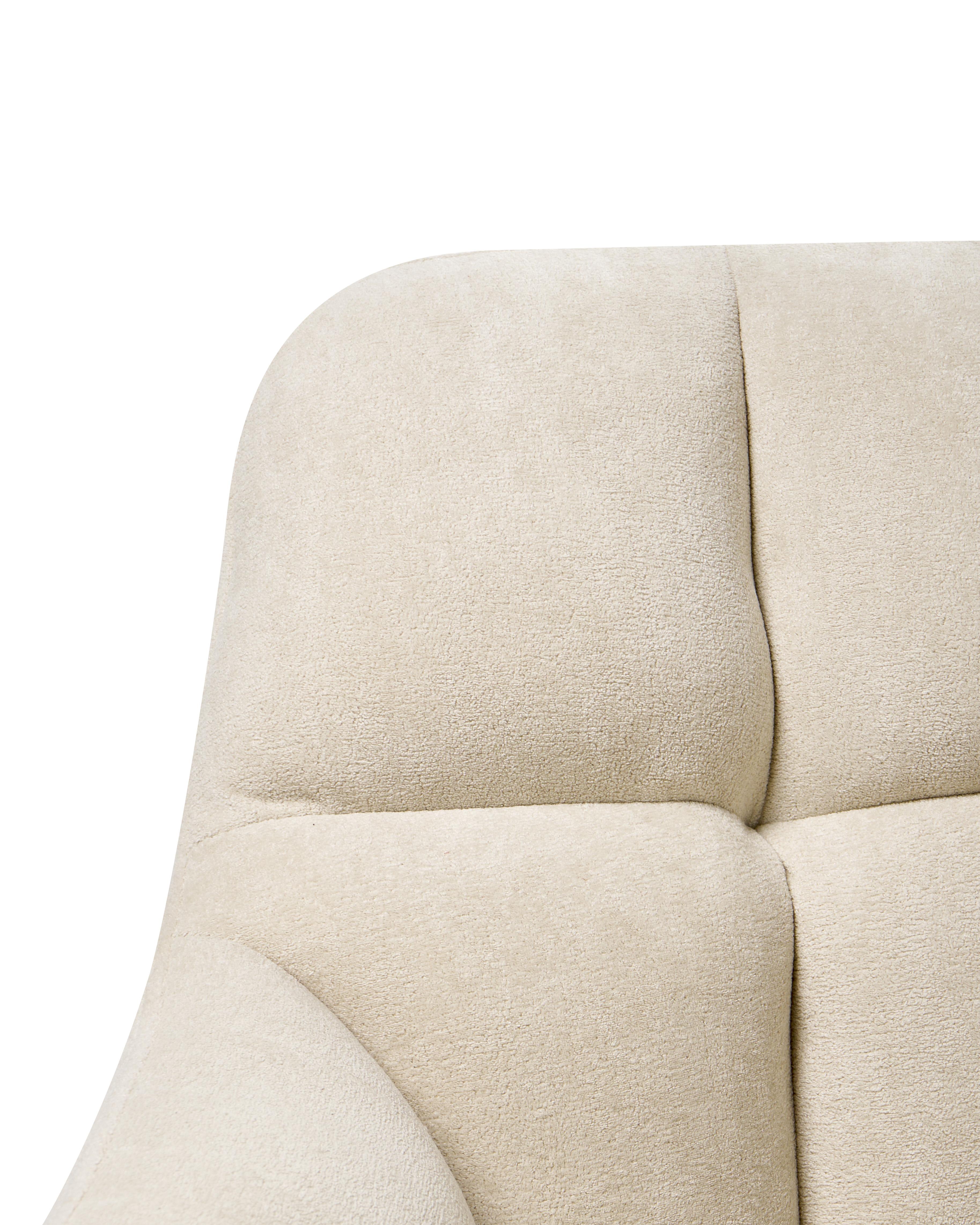 Bureaustoel PALMDALE Fluweel Lichtbeige