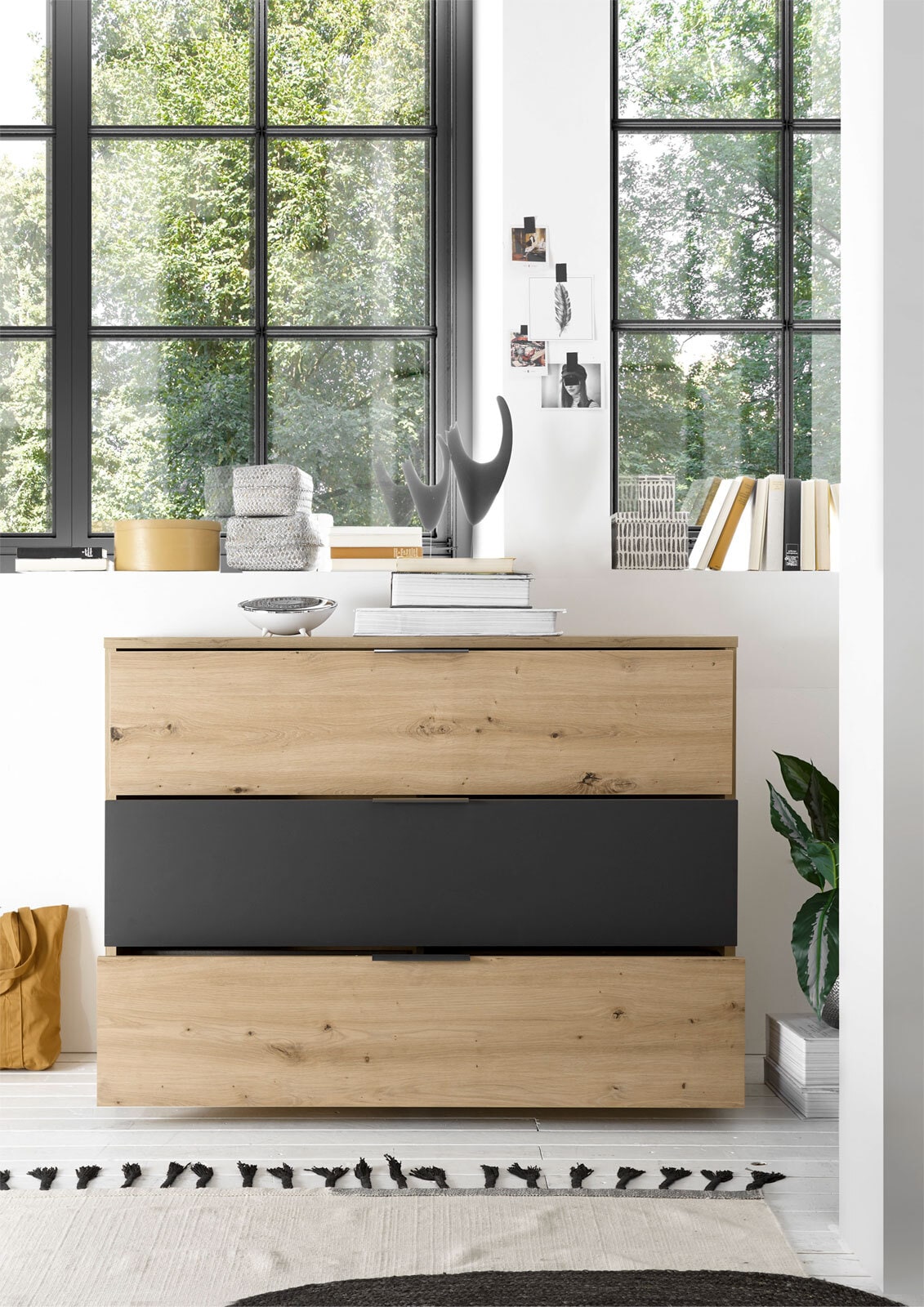 LIV`IN Kommode CORDOBA Artisan Eiche / Graphit Dekor