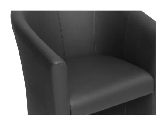 Fauteuil de salon KYOTO – Confortable – Noir – Style vintage
